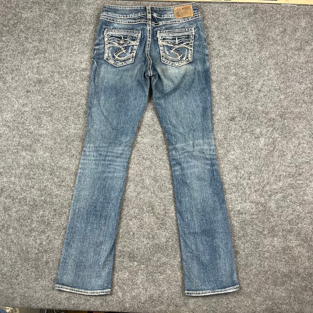 Silver Jeans Co‎ Jeans Womens W29 L35 Blue Bootcut Medium Wash Stretch Denim
